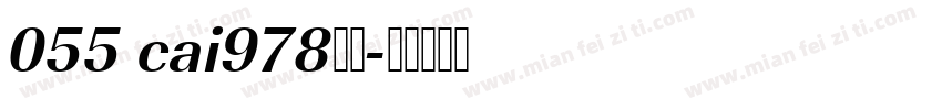 055 cai978字体字体转换